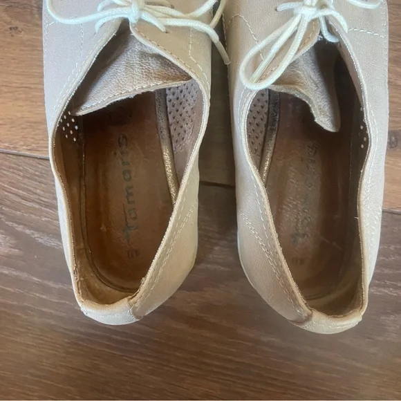 Elegant Beige Lace-Up Oxfords for Men - Picture 3 of 4